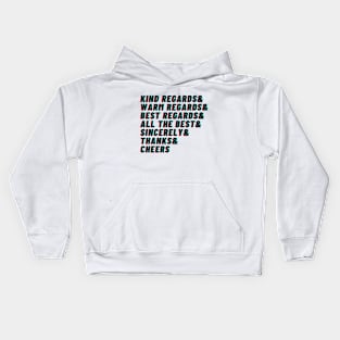 Signing Off by Return On Disruption Kids Hoodie